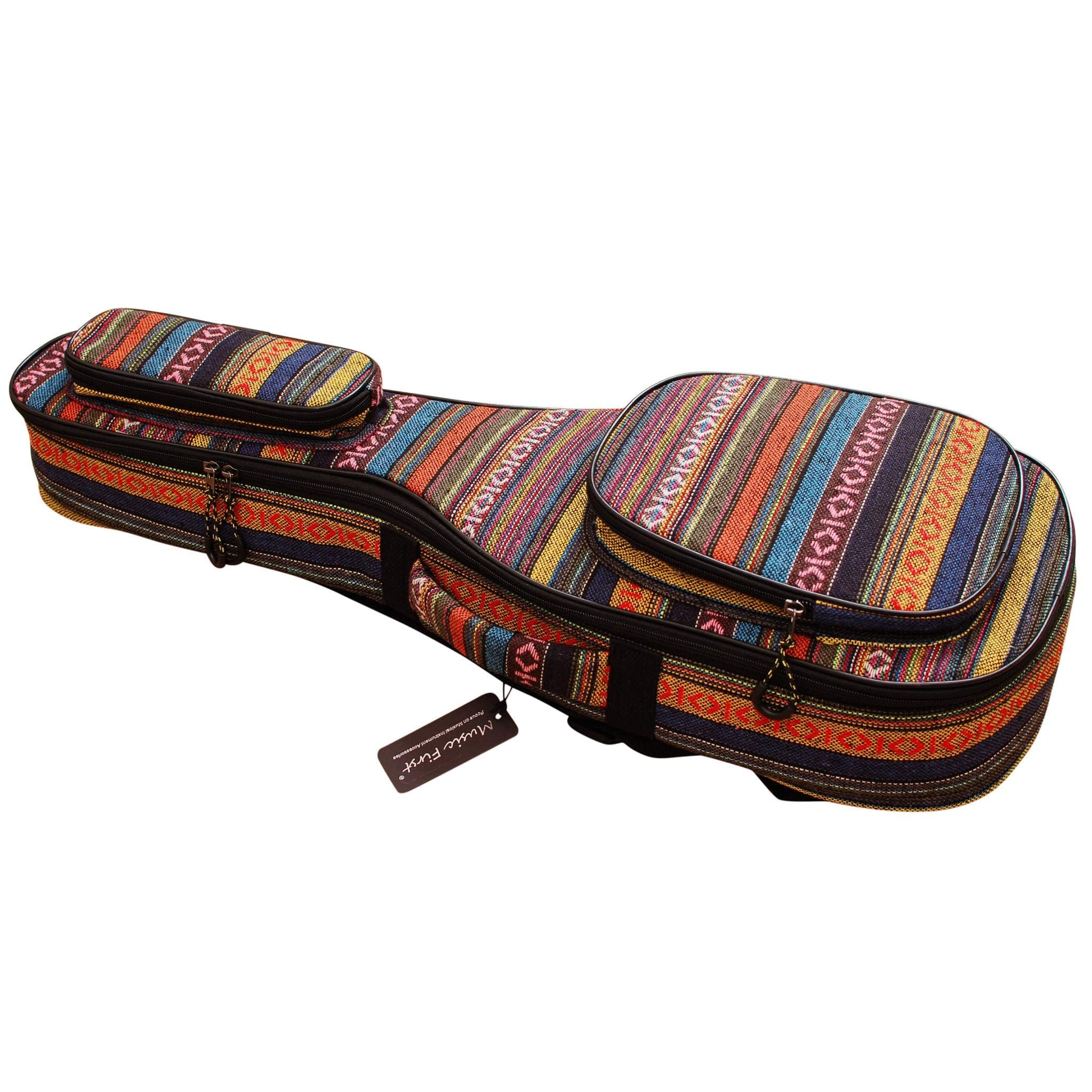 MUSIC FIRST Original Design 0.6'' (15mm) Thick Padded Country Style Guitalele, 26-29'' Guitar Case & Bag